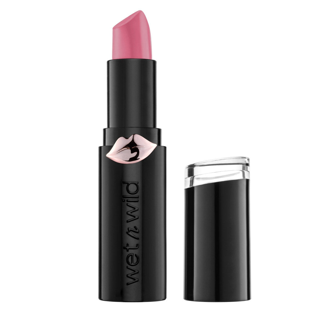 Wet n wild | Mega Last Matte Lip Color- Mauve Outta Here | Product front facing cap off, with no background