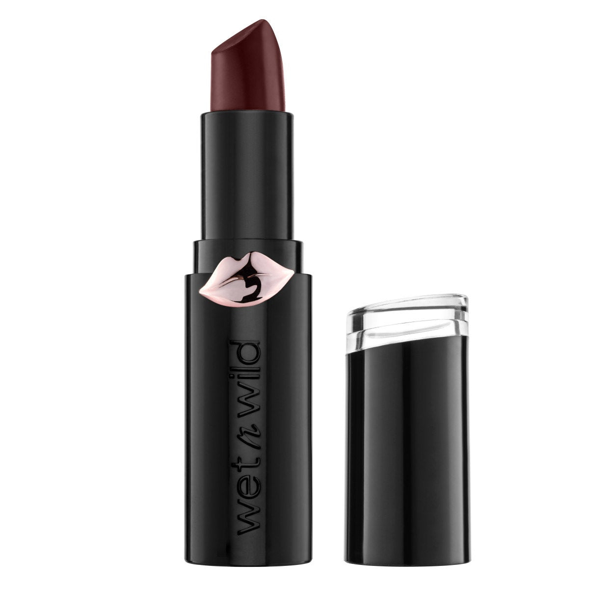 Wet n wild | Mega Last Matte Lip Color- Cherry Bomb | Product front facing cap off, with no background