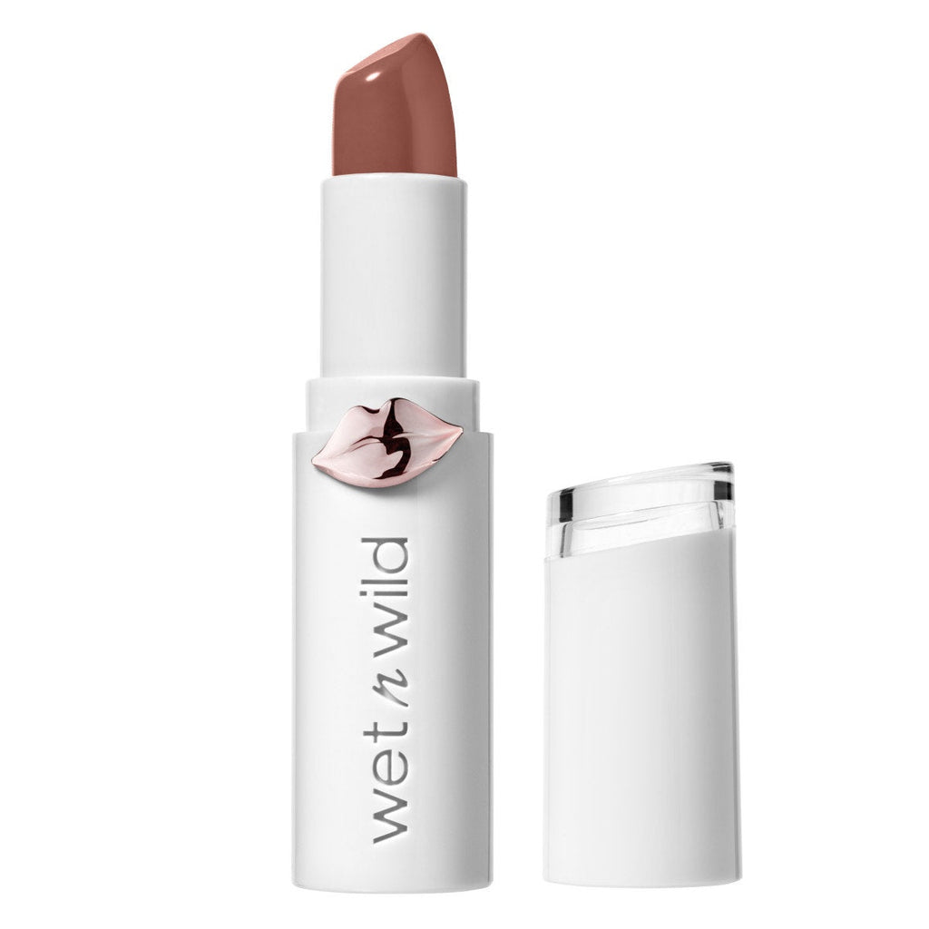 Wet n wild | Mega Last High-Shine Lip Color- Clothes Off | Product front facing cap off, with no background