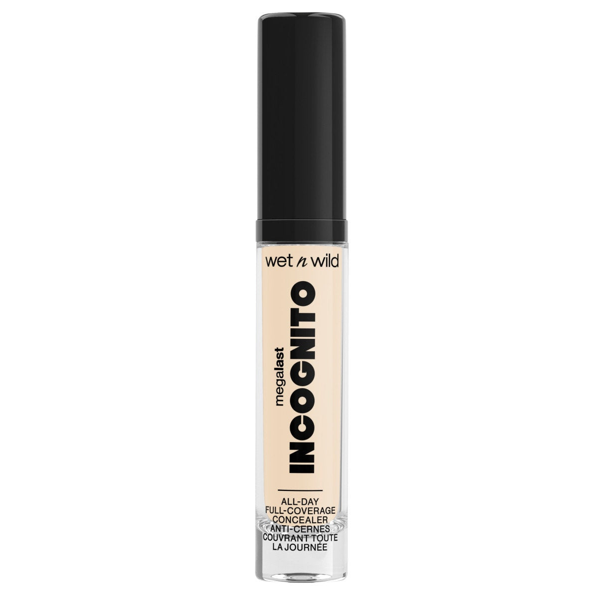 Wet n wild | Mega Last Incognito All-Day Full Coverage Concealer | Product front facing cap on, with no background