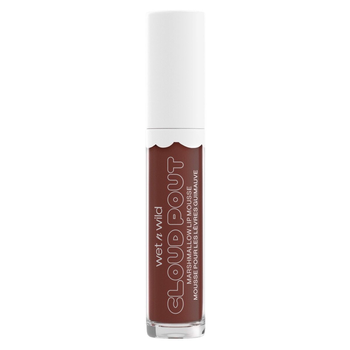 Wet n wild | Cloud Pout Marshmallow Lip Mousse- Love You Smore | Product front facing cap on, with no background