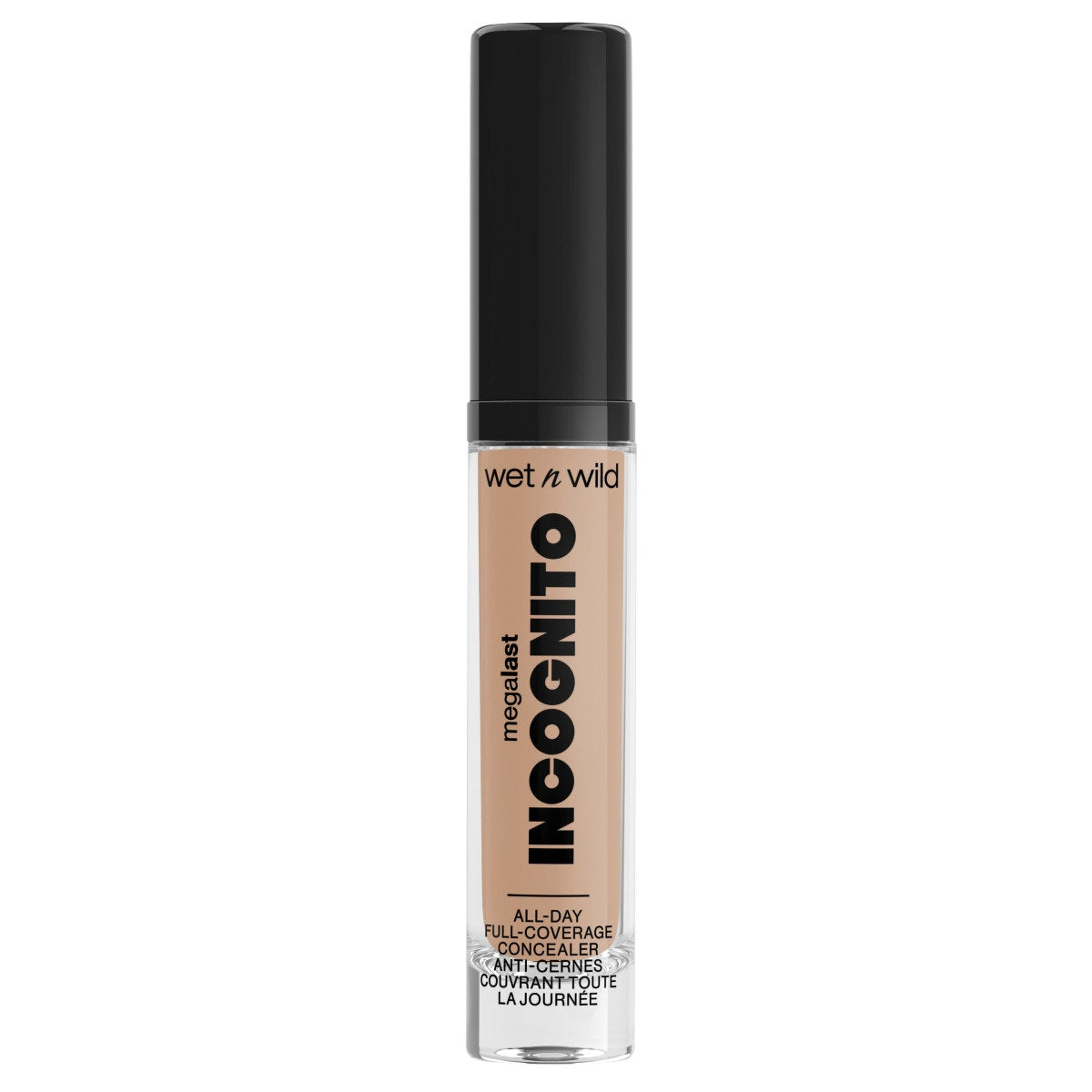 Wet n wild | Mega Last Incognito All-Day Full Coverage Concealer | Product front facing cap on, with no background