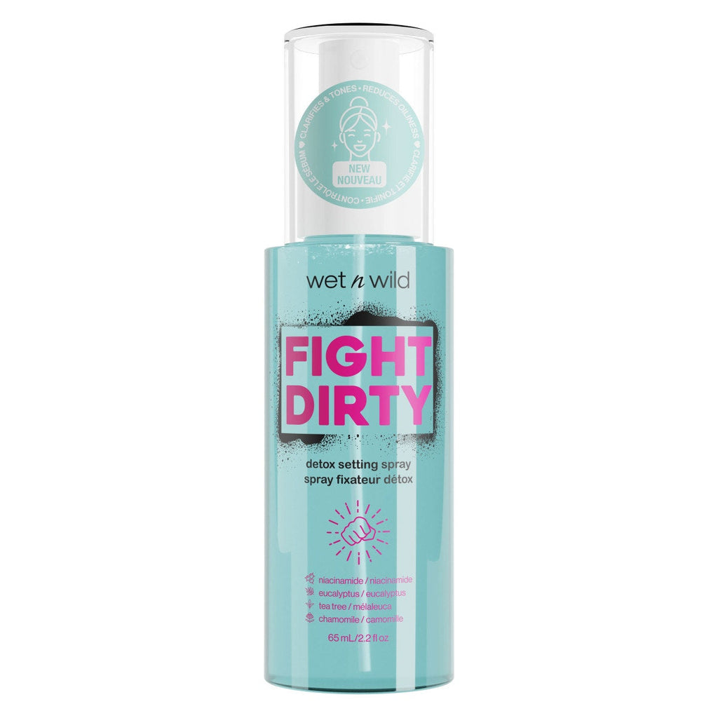 Wet n wild | Fight Dirty Detox Setting Spray | Product front facing lid closed, with no background