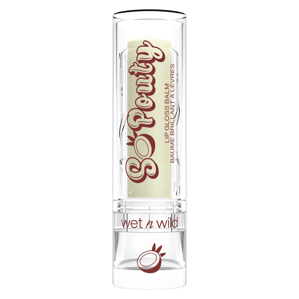 Wet n wild | Perfect Pout So Pouty Lip Gloss Balm-Coconuts For You | Product front facing cap on, with no background