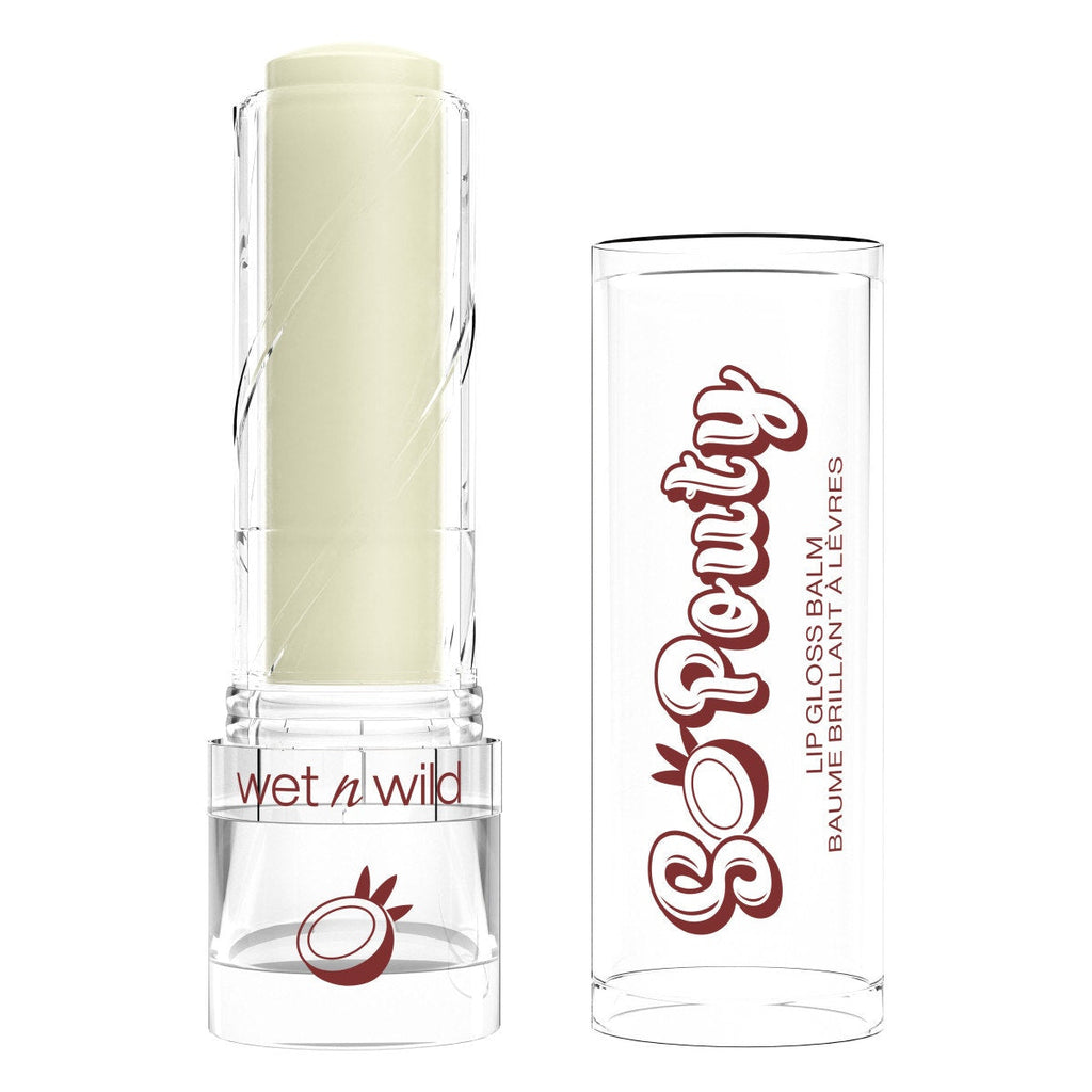 Wet n wild | Perfect Pout So Pouty Lip Gloss Balm-Coconuts For You | Product front facing cap off, with no background