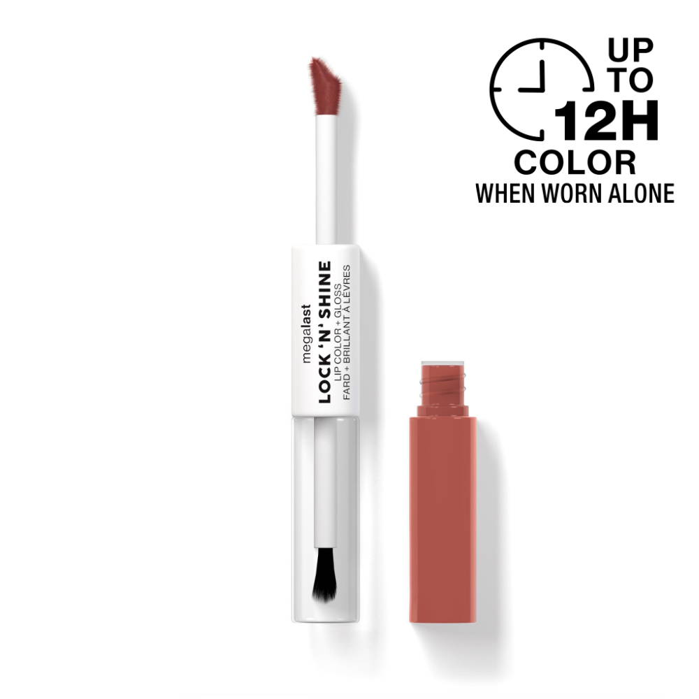 Megalast Lock 'N' Shine Lip Color + Gloss- Nude Illusion