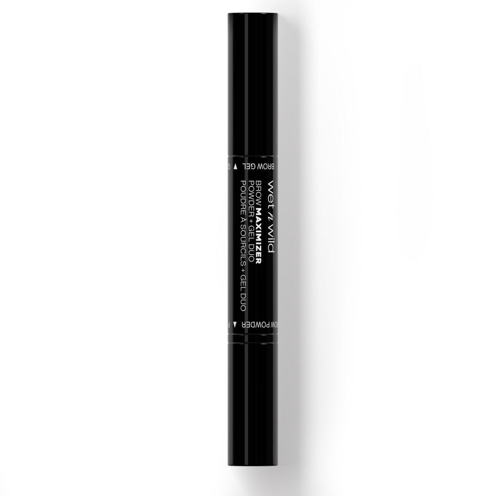 Wet n wild | Ultimate Brow Brow Maximizer Powder + Gel Duo- Neutral Brown | Product front facing, cap on, with no background