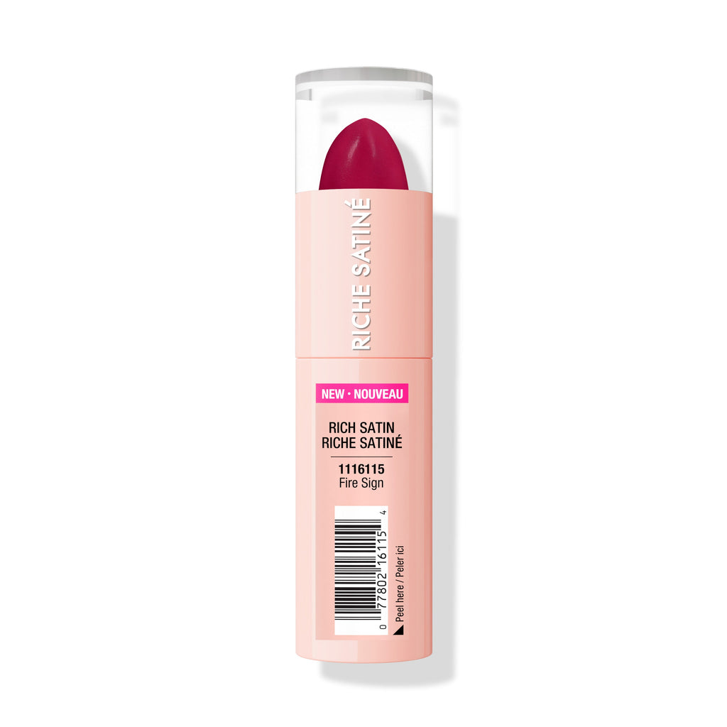Wet n wild | Mega Last Rich Satin Lip Color | Backside of product, with no background