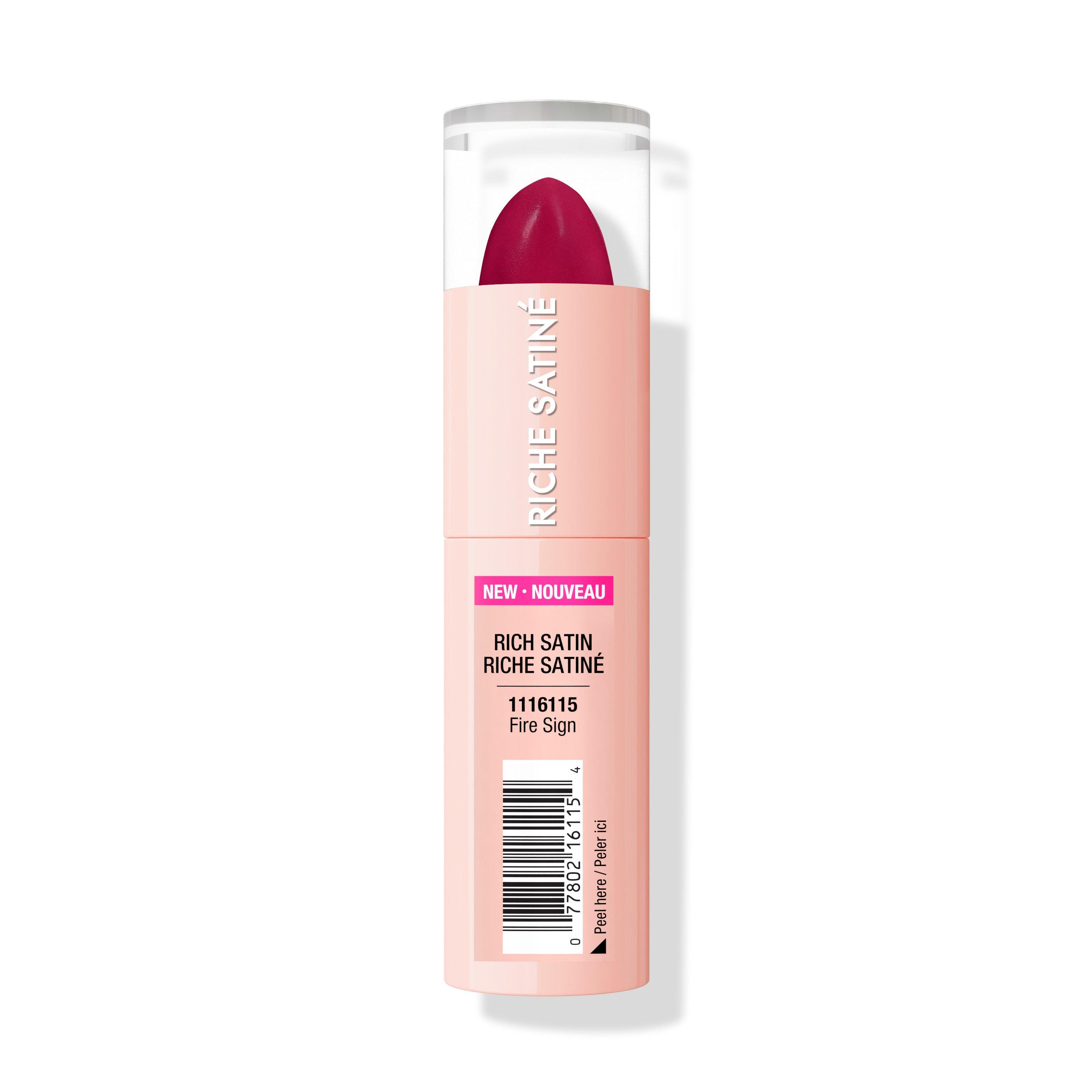 Wet n wild | Mega Last Rich Satin Lip Color | Backside of product, with no background
