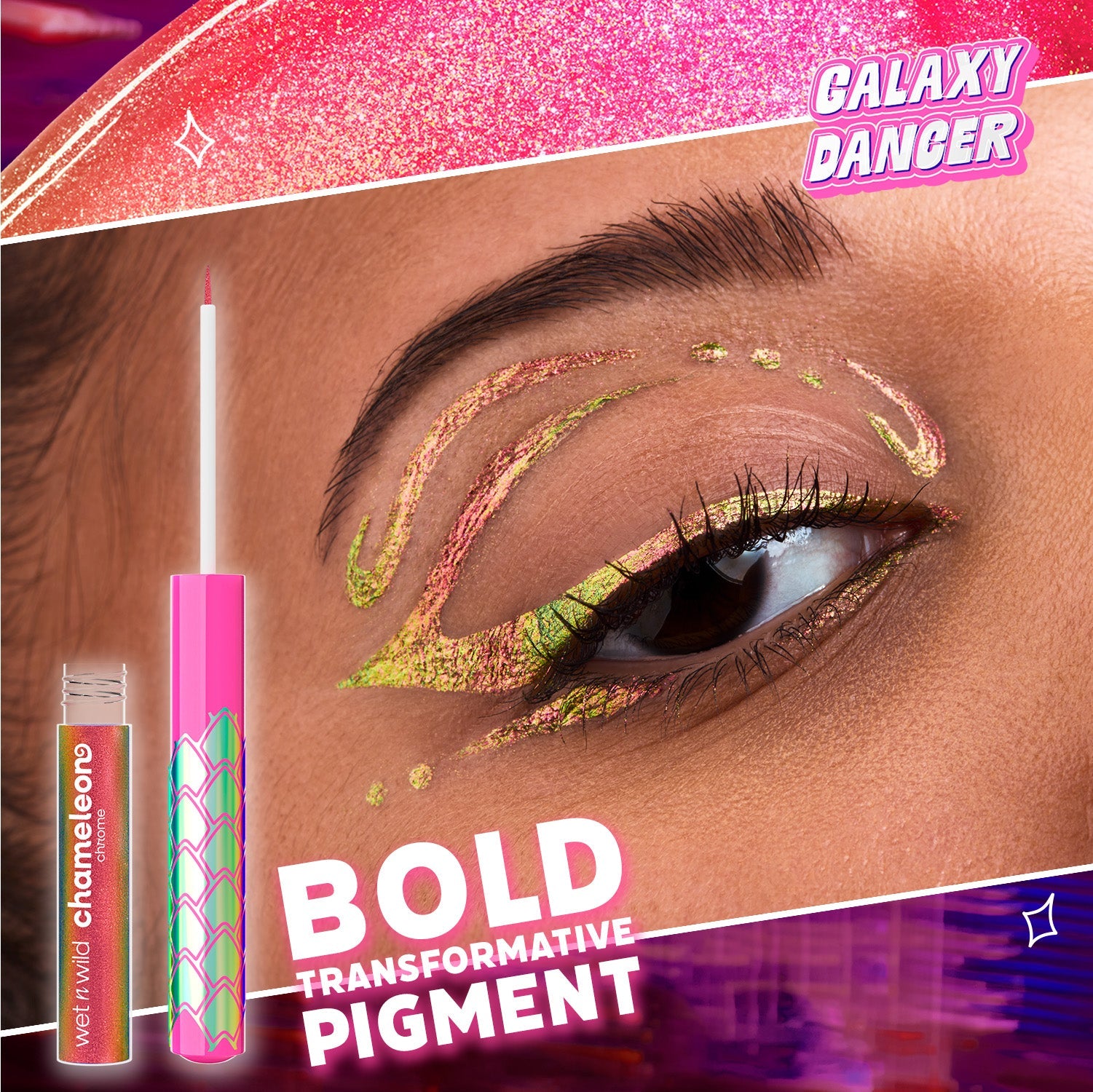 Chameleon Chrome Liquid Eyeliner | Galaxy Dancer - wet n wild Beauty