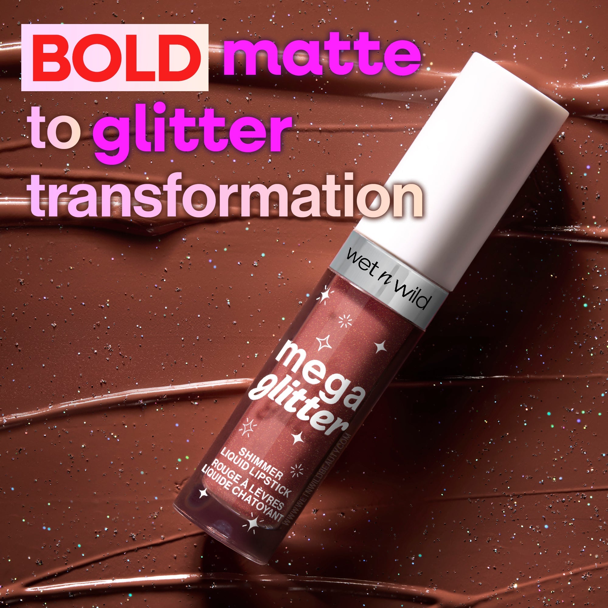 mega glitter liquid lipstick. Apply, let it dry, press lips together for the glitter reveal.