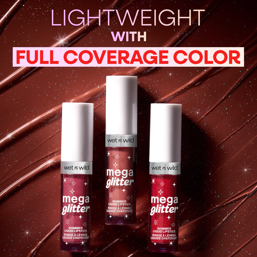 mega glitter liquid lipstick. Apply, let it dry, press lips together for the glitter reveal.