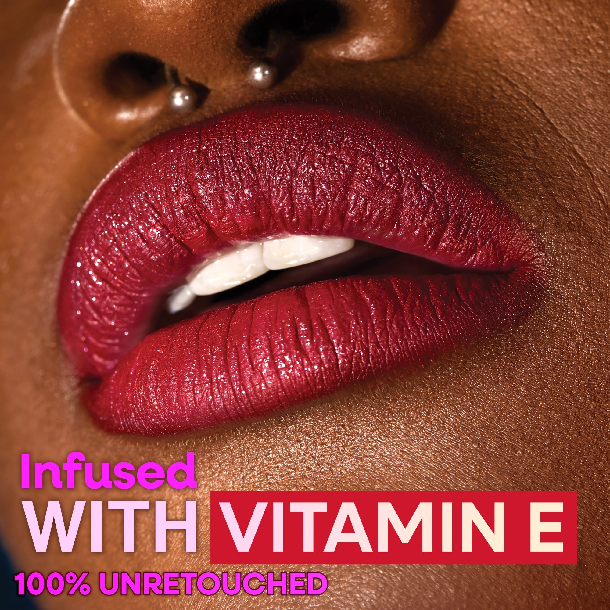 mega glitter liquid lipstick. Apply, let it dry, press lips together for the glitter reveal.