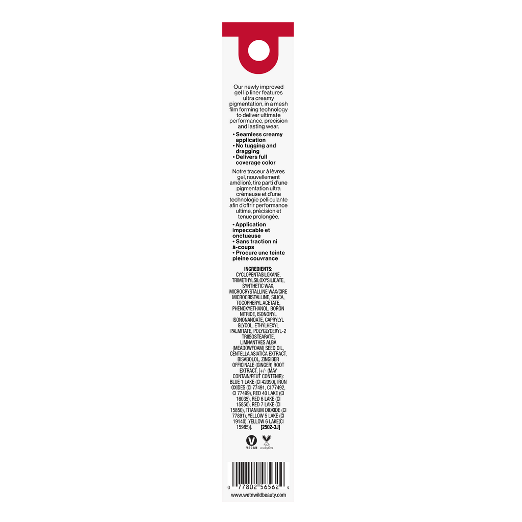 Perfect Pout Gel Lip Liner -Red The Scene - wet n wild Beauty