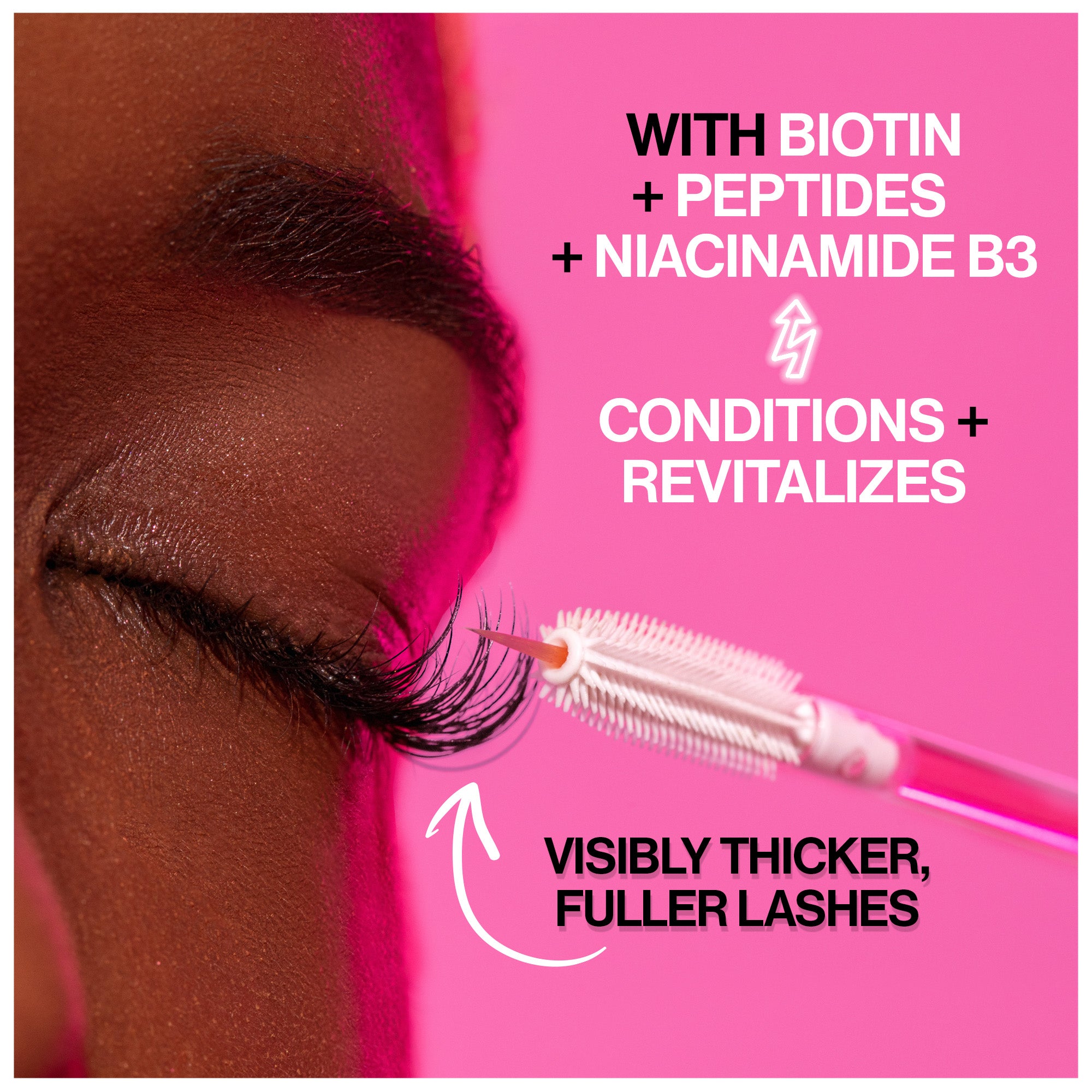 Wet n wild | Boost Me Up Brow &amp; Lash Serum | Product applicator, with product description background