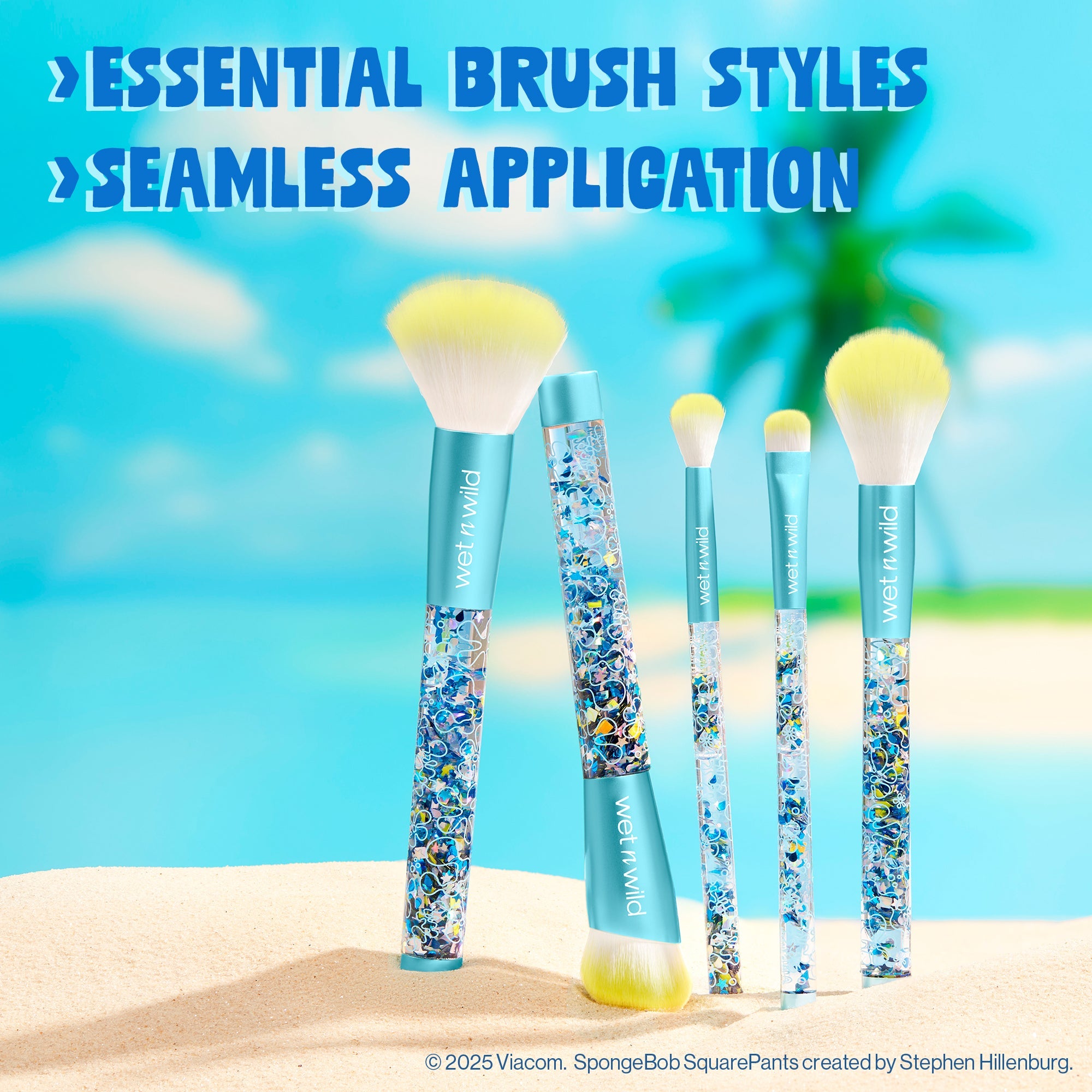 THE WATER'S FINE! 5-PIECE MAKEUP BRUSH SET - wet n wild Beauty