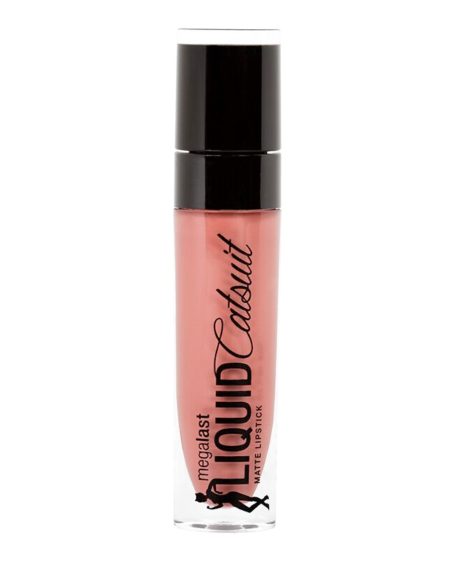 Wet n wild | MegaLast Liquid Catsuit Matte Lipstick -Nudist Peach | Product front facing cap on, with no background